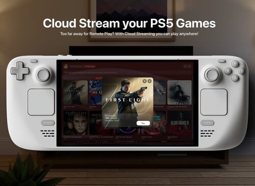 Asobi: 展示在 Steam Deck 上通过云串流使用 Remote Play
