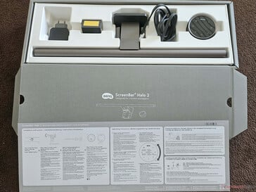 以下是明基 ScreenBar Halo 2 包装盒内的内容。