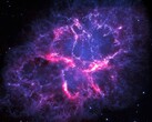 蟹状星云中的超新星残骸。(图片来源：NASA, ESA et Allison Loll et Jeff HesterESA, Herschel, PACS, MESS Key Programme Supernova Remnant Team ; Nasa, ESA et Allison Loll et Jeff Hester, Arizona State University)