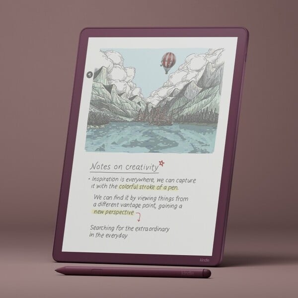 Kindle Scribe Colorsoft 拥有 11.0 英寸彩色显示屏。(图片来源：亚马逊）