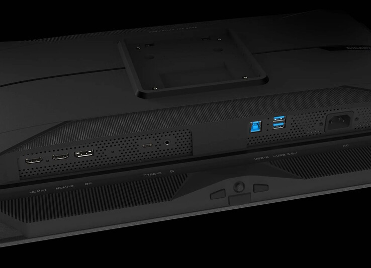 新款 1440p OLED 显示器提供 USB 集线器，但 USB PD 功能非常有限（图片来源：技嘉）