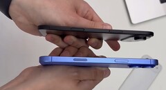 17 Air&quot;（上图）与另一部 iPhone 的对比。(图片来源：Majin Bu via X）