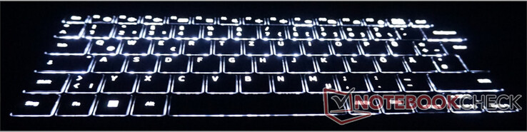 键盘背光有三个可调的照明级别