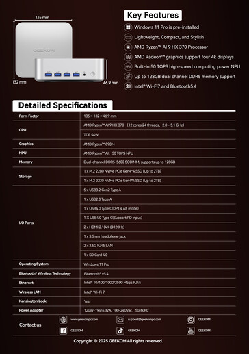Geekom A9 Max。(图片来源：Notebookcheck）
