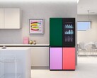 带有MoodUP的LG InstaView冰箱有LED面板来改变冰箱门的颜色。 (图片来源: LG)