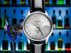 精工 Presage SSK049 GMT 的宣传图片。