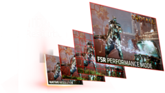 AMD 的 FidelityFX 超级分辨率将在未来几个月内获得人工智能驱动的性能提升。(图片来源：AMD）