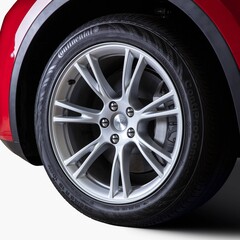 Model Y 双子座轮毂盖套件。(图片来源：特斯拉）