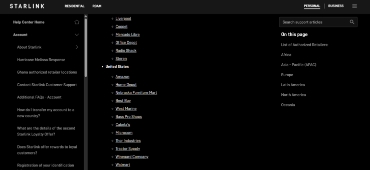 亚马逊被列为 Starlink 授权零售商（图片来源：Starlink）