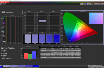 色彩饱和度（配色方案：标准，色温：标准，目标色彩空间：sRGB)