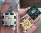 AMD Ryzen 7 7800X3D 受损及拆盖后的图片