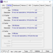 System info: CPU-Z Cache