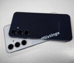 三星Galaxy A55 的两种首发颜色。(图片来源：@stufflistings）