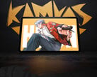 Kamvas 12 绘图板配备一块 12.2 英寸显示屏，分辨率为 2400 × 1600。 