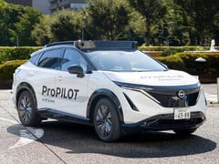 配备 ProPilot 机器人出租车套件的日产 Ariya 原型车。(图片来源：日产汽车）