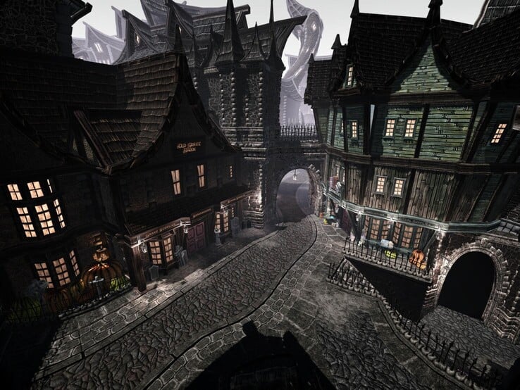 这就是 Nightmare Alley——不过乍一看,很容易把它误认为是《哈利·波特》中的翻倒巷。