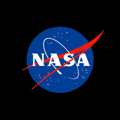 黑色背景中的美国国家航空航天局（NASA）徽标（图片来源：NASA；AI 已编辑