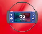 Switch 2 Lite 被环形控制器包围的模拟图