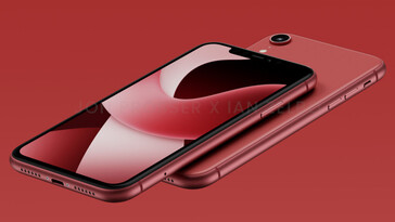 iPhone SE 4产品红色（图片来自FrontPageTech）。