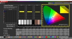 CalMAN ColorChecker（配置文件：校准，目标色彩空间：P3）