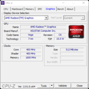 CPU-Z。AMD Radeon RX Vega