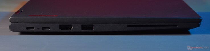 左边：2个Thunderbolt 4，HDMI，USB A 3.2 Gen 1