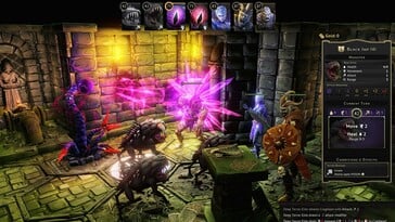 一张展示《Gloomhaven》中战斗场景的图片。
