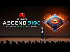 Ascend 910C AI 芯片发布。(图片来源:华为)