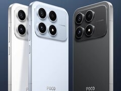 小巧的 Poco X8s,提供白色、黑色和蓝色可选