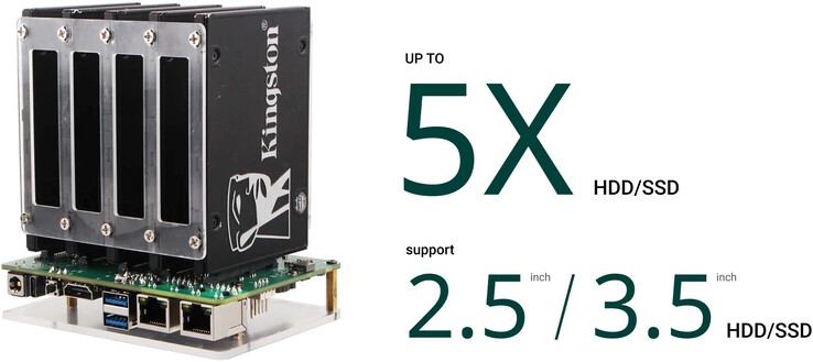 最多可安装五个硬盘