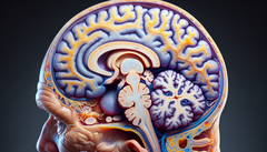 受阿尔茨海默氏症影响的大脑（图片来源：使用 DALL-E 3 生成）