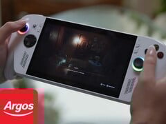 带有 Argos 标志的华硕 ROG Xbox Ally 游戏掌机（图片来源：Microsoft Xbox Gaming，Argos 有编辑）。