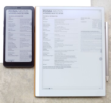 Boox Palma 2 Pro (L) 与 Boox Go 10.3 (Gen II) Lumi 在阳光直射下的对比。