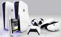 到2023年9月，可能会有一款重新制作的PlayStation 5游戏机上架。(PS5 Slim概念图片: VR4Player.fr)