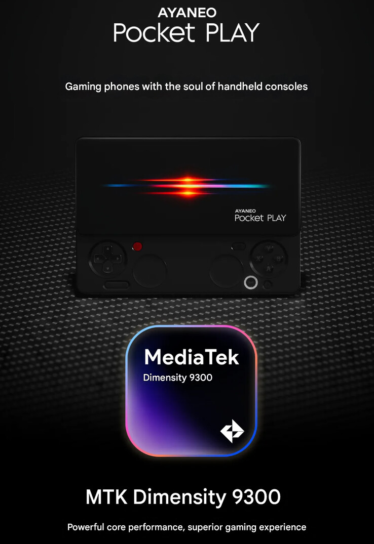 Pocket Play 的 SoC 曝光公告(图片来源:Ayaneo - 机器翻译)