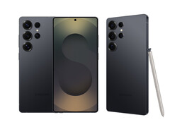 Galaxy S25 Ultra 已有钛金喷墨黑（如图）和钛金黑两种颜色可供选择。(图片来源：三星）