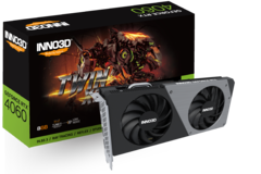 Inno3D RTX 4060 Twin X2采用了双风扇设计。(来源：Inno3D)