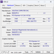 CPU-Z。主板