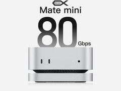 Beelink Mate mini 通过 Thunderbolt 5 端口与 Mac mini 连接。图：底座。(图片来源：Beelink - 已编辑）