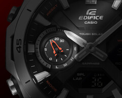 新款卡西欧 Edifice ECB-2300D-1A（如图）带有红色倒计时指示器。(图片来源：卡西欧）