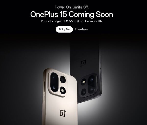 预购 OnePlus 15 的用户将获得一份免费礼品。(图片来源：OnePlus）