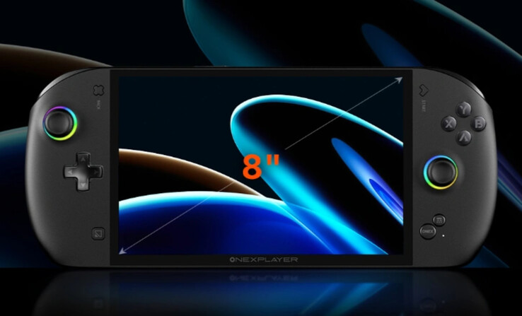 OneXFly Apex 采用 8 英寸、120 Hz VRR 和原生横向显示屏。(图片来源:One-Netbook)