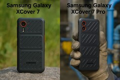 我们将更便宜的三星Galaxy XCover 7 与 XCover 7 Pro 进行了对比。(图片来源：Florian Schmitt/Notebookcheck）
