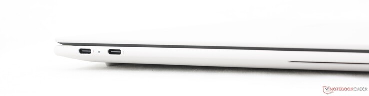 左： 2x USB-C Thunderbolt 4 w/ DisplayPort 2.1 + Power Delivery（65 瓦）