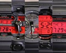 从左至右：卡西欧 GX-56BBR-1A、GA-700BBR-1A、GA-B2100BBR-1A、GD-O100BBR-1 和 DW-5600BBR-1--"黑红双色 "G-Shock 全线产品一览。(图片来源：卡西欧）