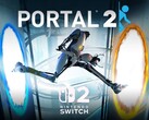 傳送門 2》圖片與 Switch 2 標誌（圖片來源：任天堂美國分公司，有編輯）