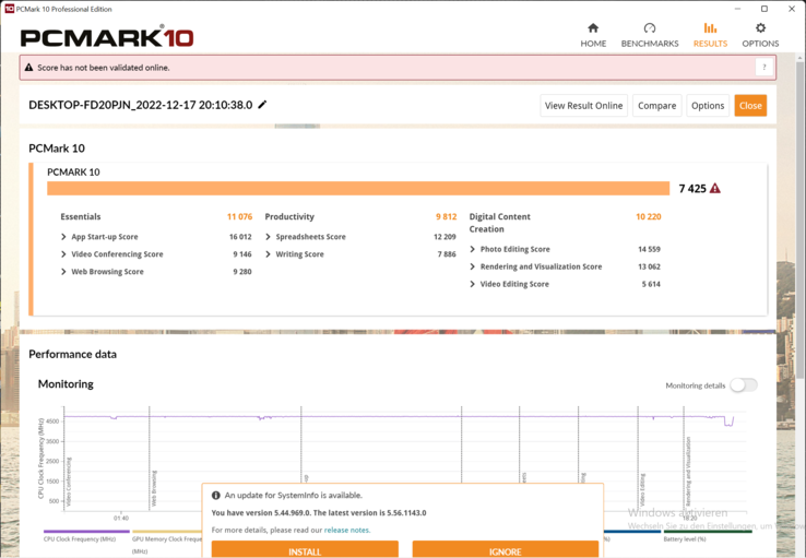 PCMark 10 @100 W CPU + GPU超频