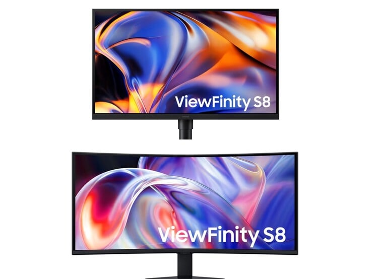 ViewFinity S8 27 英寸(上)和 S8 40 英寸(下)。
