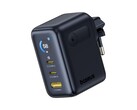 Baseus 的新款 PicoGo 数字显示快速充电器 100W（图为欧盟版）已在中国上市。(图片来源：Baseus）