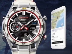 卡西欧 ECB-2300HR-1A 手表(如图)是与本田合作设计的特别版。(图片来源:卡西欧)